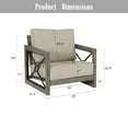 thumbnail image 4 of Ulax Furniture Outdoor Aluminum Club Chair Lounge Armchair With Sunbrella® Cushions, 4 of 7