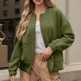 thumbnail image 3 of Lightweight Jacket for Women Long Sleeve Loose Casual Floral Jacquard Texture Zip Up Jackets with Pockets Fall Outerwear, 3 of 6