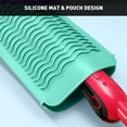 thumbnail image 3 of ZAXOP - Bolsa de 2 tapetes de silicona resistentes al calor para planchas, rizadores, alisadores de pelo, rizadores y herramientas de calor (verde menta), 3 of 5