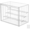 thumbnail image 1 of SANKEU Clear Acrylic 4 Tier Figure Display Case with 3 Movable Plates, Stackable Showcase with Magnetic Door for Collectibles (Large-1pack), 1 of 7