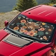 thumbnail image 4 of Binienty Highland Cow Car Windshield Sun Shade Hippie Floral Car Sun Shade UV Block Front Window Heat Insulation Protection Universal Automobile Interior Accessories for Women, 4 of 8