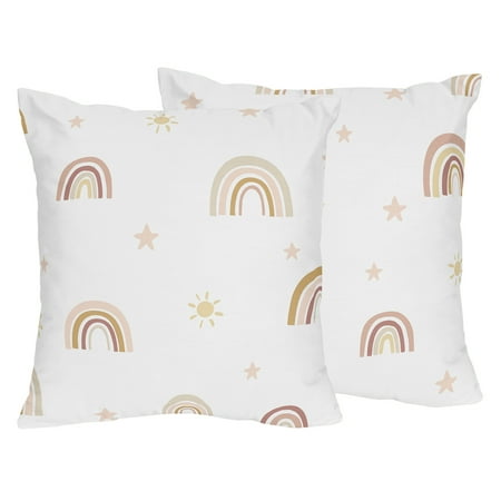 UPC: 0846480091578 | Boho Rainbow Decorative Throw Pillow (Set of 2) by Sweet Jojo Designs