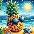 thumbnail image 1 of Ananas Cool - Peinture Diamant DIY, 1 of 6