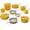 Marigold, variant on Caraway 24-Piece Nonstick Ceramic Cookware Set - Includes Fry Pans, Sauce, Sauté Pan, Dutch Oven, Petite Cooker, Stir Fry, Rondeau, Stock Pot, Lids & Storage Organizers - Cream