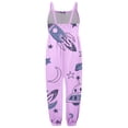 thumbnail image 4 of Girls Romper Girls Fun Print Sleeveless Romper Jumpsuits Girls Jumpsuit Purple 2-3 Years, 4 of 4