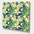 thumbnail image 3 of Yellow Flowers and Tropical Foliage VIII 16 in x 16 in Painting Canvas Art Print, by Designart, 3 of 4
