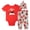 Elmo Red Grey, variant on Baby Boy or Girl 3-Piece Bodysuit Pants and Hat Set Elmo Red Grey