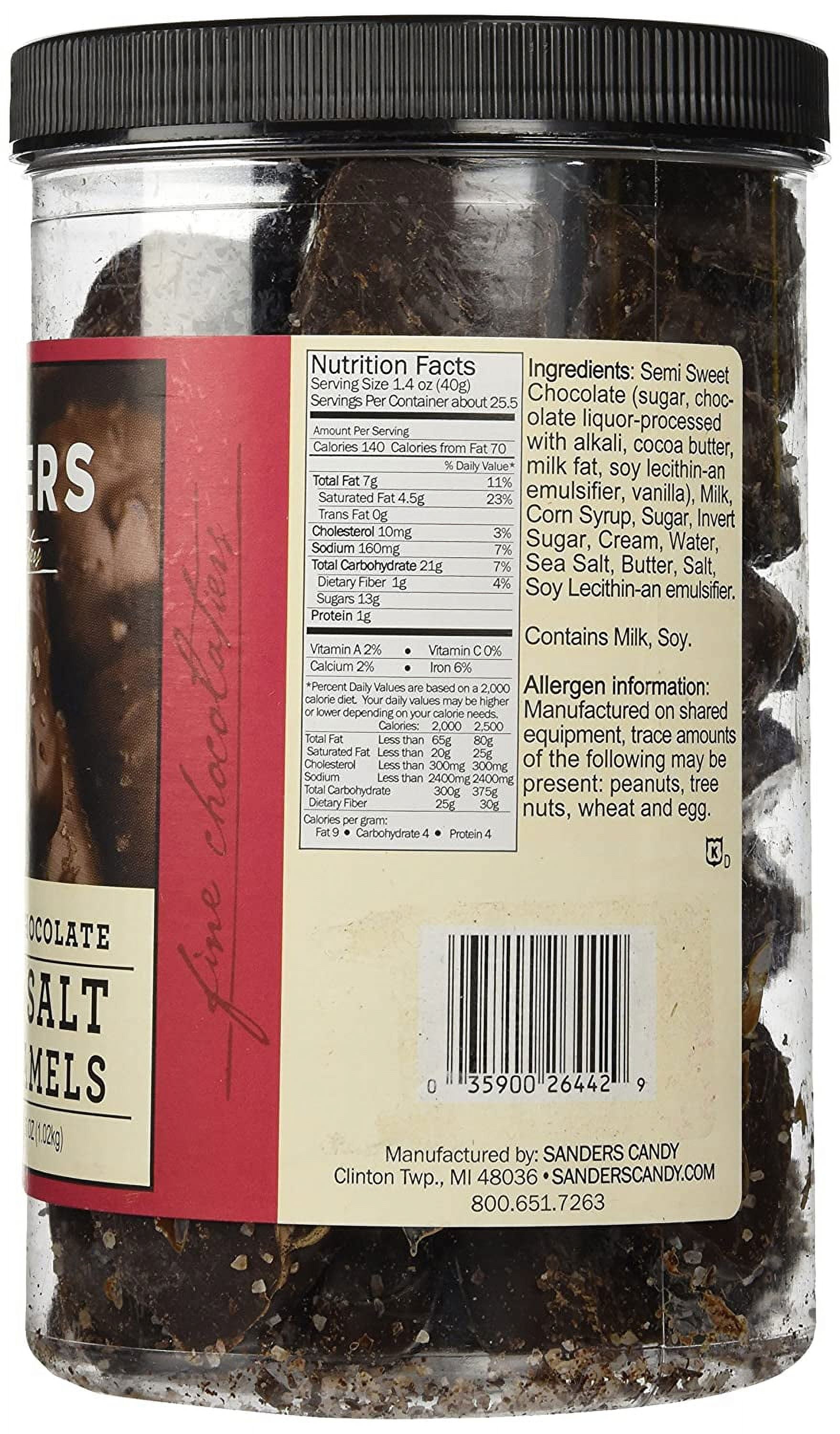 Sanders Dark Chocolate Sea Salt Caramels - 36 Oz (Value 2 Pack)