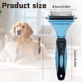 thumbnail image 5 of Original Pet Grooming Rake - Double-Sided Deshedding Dematting Tool, Undercoat Rake for Dogs & Cats, Extra-Wide Dog Grooming Brush & Deshedder Comb for Long Hair, Reduces Shedding 95%, 5 of 8