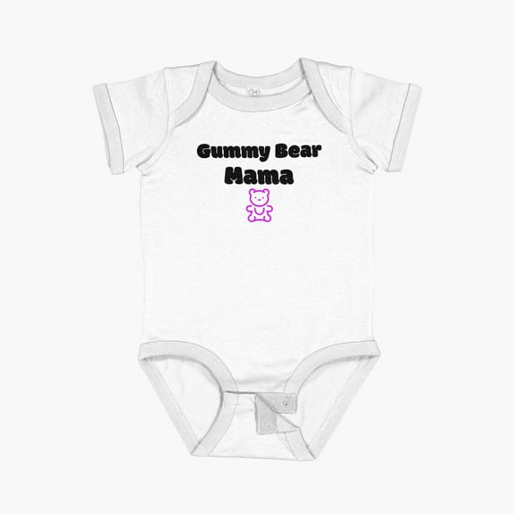 Luvly Gummy Bear Mama Short Sleeve Baby One-Piece, New Born, Baby Shower Gift, New Parents Gift