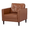 thumbnail image 6 of A&D Home Anza Tufted Faux Leather Armchair, Cognac Brown, 6 of 8