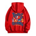 thumbnail image 1 of Sweat à Capuche Imprimé à Motif Coloré pour Femmes, Confort Ample, Lettres, 1 of 2
