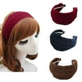 thumbnail image 1 of Paquete de 3 diademas rígidas anchas, diademas de moda Vintage hechas a mano, diademas tejidas de tela Vintage para mujeres y niñas, accesorios para el cabello Vhermosa ZJWJ715, 1 of 4