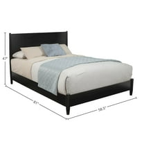 Alpine Furniture Flynn Full Platform Bed, Black