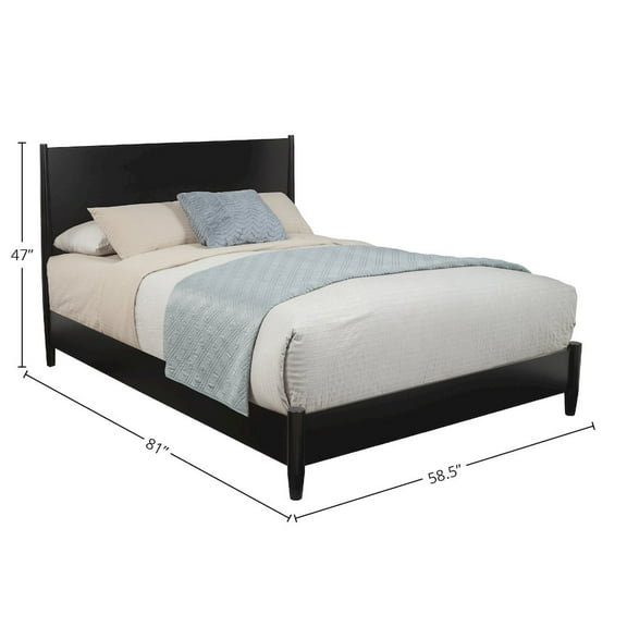 Alpine Furniture Flynn Full Platform Bed, Black