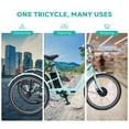 thumbnail image 5 of Viribus Folding Electric Tricycle 26" 7 Speeds E-Trike with 350W Motor 36V 13Ah Battery Green, 5 of 14