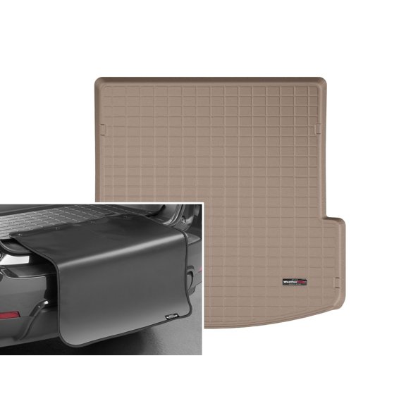 WeatherTech Cargo Trunk Liner with Bumper Protector compatible with 2020-2025 Kia Telluride - Behind 2nd Row w/ Bumper Protector, Tan