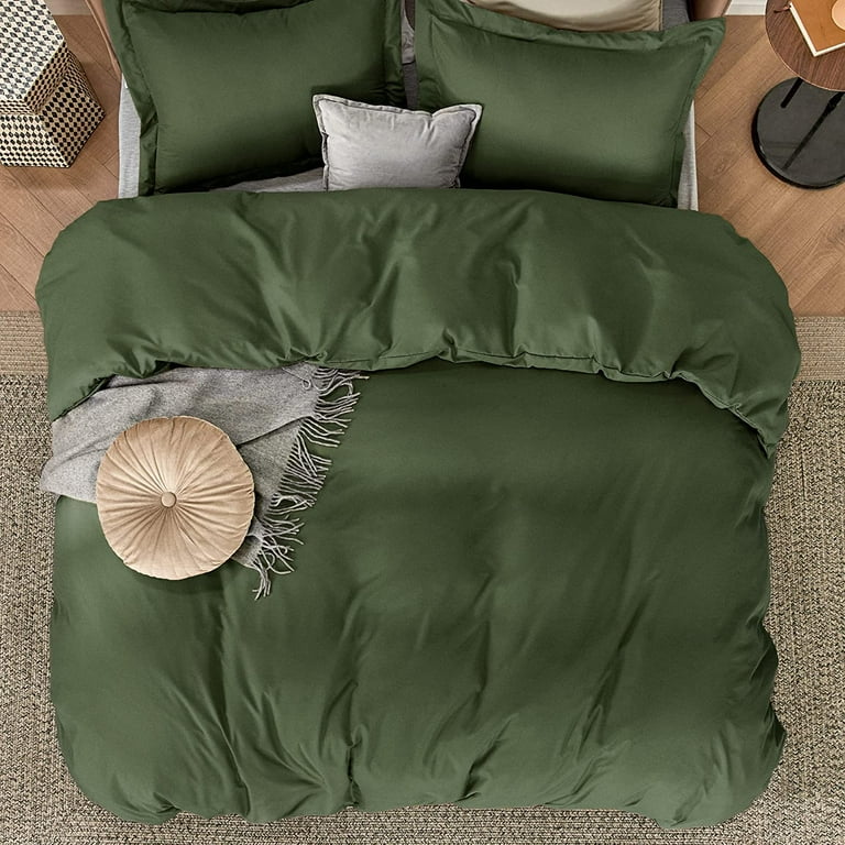 Bedsure Queen Comforter Duvet Insert with Corner Tabs Bundle Linen Cotton  Duvet Cover Queen Size Set