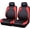 Black and Red, variant on Universal Deluxe Pu Luxury Vinyl Faux Leather Car Seat Covers Two Front 4 Pieces Airbag Compatible Fit for Cars SUV Vehicles
