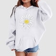 thumbnail image 2 of Emitonse Toddler Baby Girl Birthday Sweatshirt Kids Hoodie Print Girls Basic Long Sleeve Drawstring Sweatshirt White,Size 8-10 Years, 2 of 4