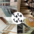 thumbnail image 3 of 4 Pieces Handrail Brackets, Stair Railing Brackets, Stainless Steel Handrail Bracket, Handrail Wall Brackets, for Indoor Outdoor Balustrade Support, w, 3 of 5