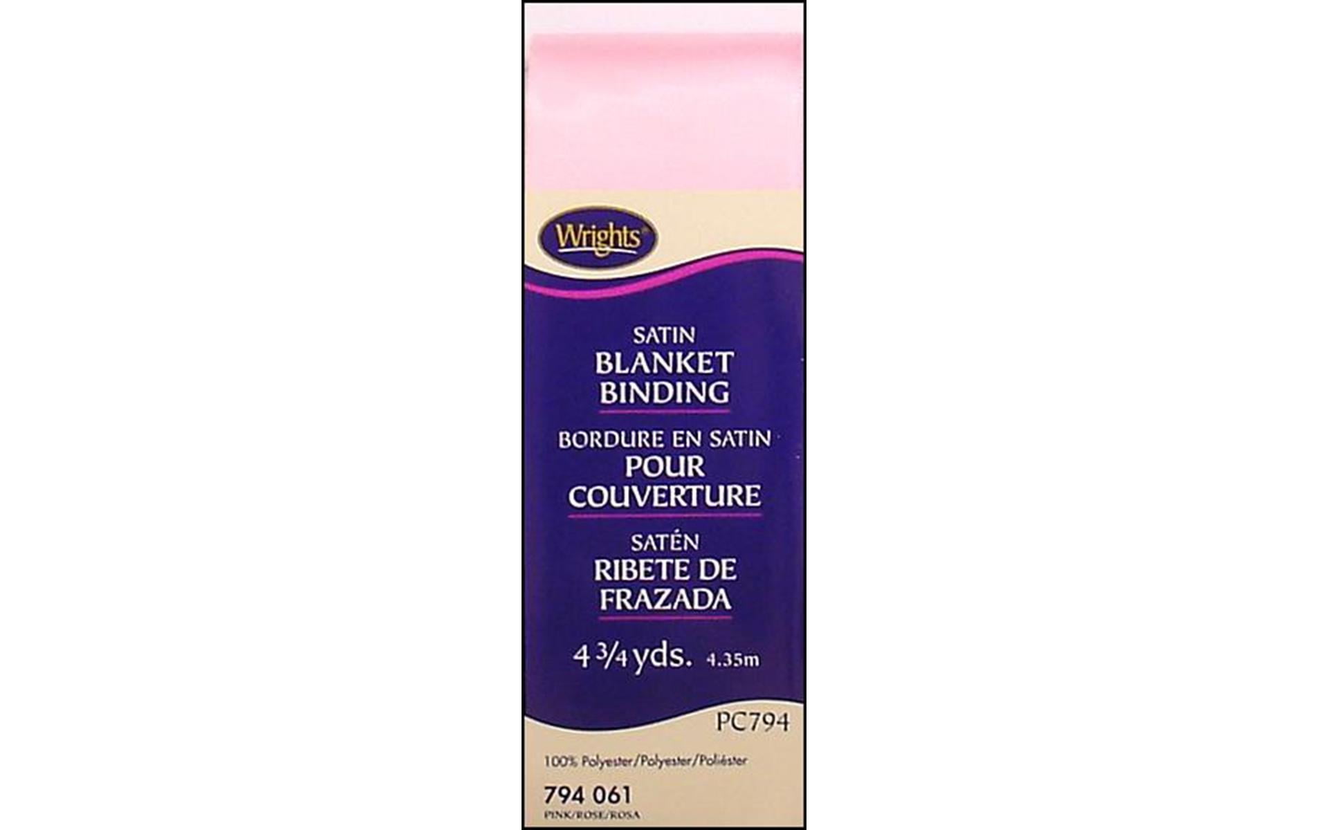 (2 pack) Wrights 2" Pink Blanket Binding, 4.75 yd Polyester Sewing Trim