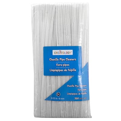 12 Packs: 350 ct. (4,200 total) White Chenille Pipe Cleaners by Creatology™