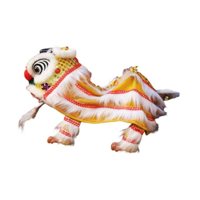 BELOVING Hand Puppet with Strings and Rod 2025 for Lion Dance Lovers Children Parties Yellow White