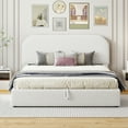 thumbnail image 4 of Teddy Fleece Full Size/ Queen Size Upholstered Platform Bed Frame with Hydraulic Storage System, 4 of 12