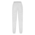 thumbnail image 6 of Hogleaql Women's Plus Size Jogger Sweatpants Soft Workout Elastic Waist Pants with Pockets Athletic with Cinched Cuffs Drawstring Loose Sweatpants White 3XL, 6 of 7