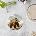 thumbnail image 4 of Bahomeck Drink Coasters Set Of 6 With Holder Grizzly Bear In The Desert Water Absorbent Ceramic Coasters Tabletop Protection,Suitable For Various Cup,Home Decor, 4 of 4