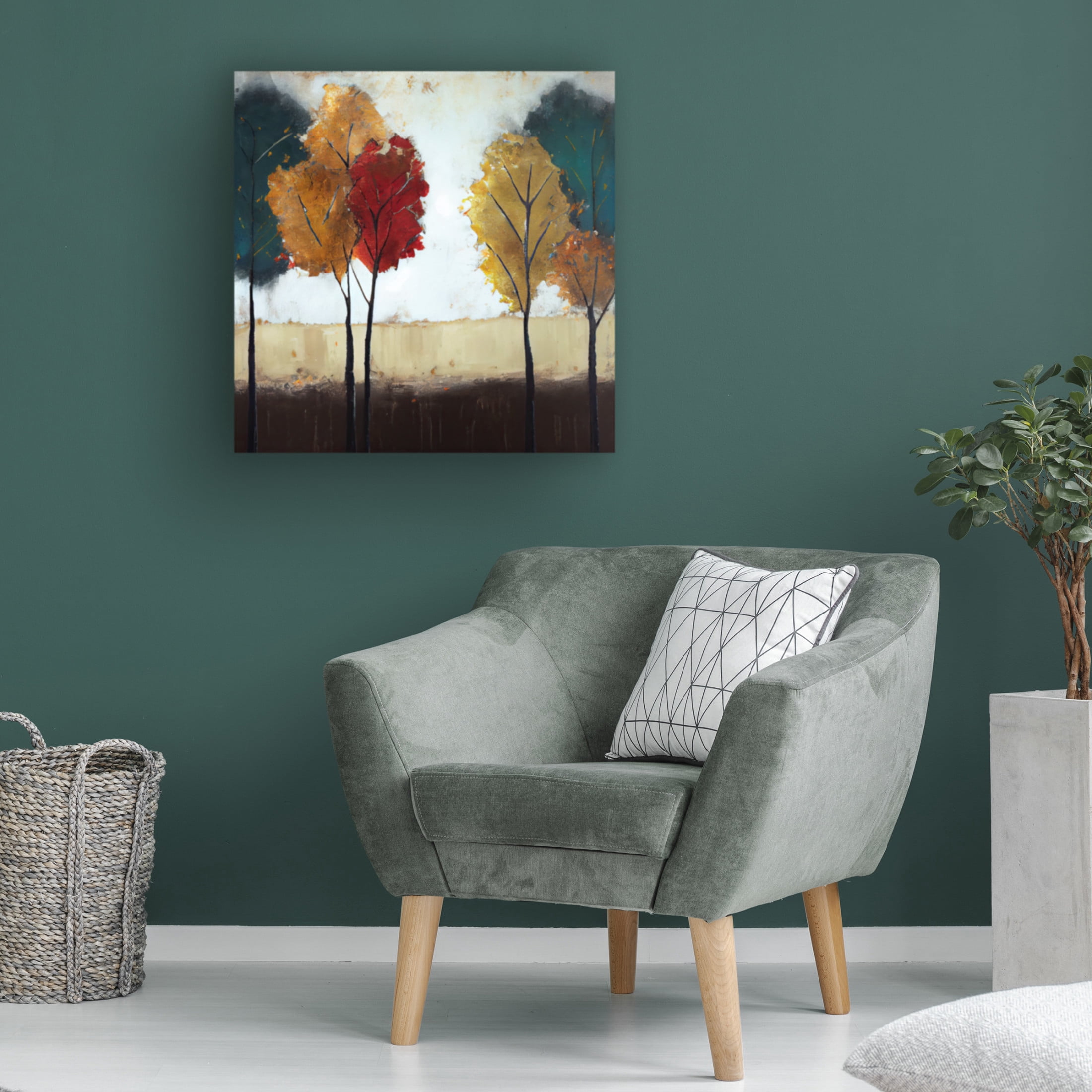 Canvas Wall Art - Sasha 'Manchester Autumn I' Wall Art for Living Room, Bedroom, or Office Décor by Trademark Fine Art - 18 x 18 Inches