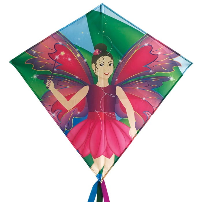 In the Breeze Fairy 30 Inch Diamond Kite Fun, Easy Flying Kite