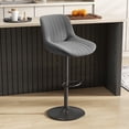 thumbnail image 5 of Hawsaiy Adjustable Bar Stools Set of 1,Swivel Counter Height Bar Chairs with Back, Modern Technical Fabric Barstools for Kitchen Island & Home, Dark Gray, 5 of 10