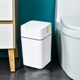 thumbnail image 4 of Bote de basura de plástico con tapa tipo , canasta de domésticos creativa moderna para baño, dormitorio, cocina, sa de estar, tocador 15L Sunnimix bote de basura doméstico, 4 of 7