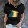 thumbnail image 2 of Camisetas de cuello redondo para mujer Camisetas con estampado de conejo de Pascua Camiseta de manga corta Blusa Tops Fridja bn1946, 2 of 9