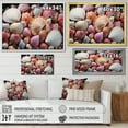 thumbnail image 4 of Designart "Pink White Shells Seashore composition I" Animals Floater Framed Wall Art Print, 4 of 7