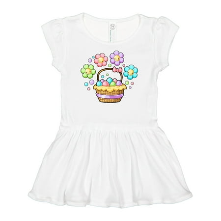 

Inktastic Happy Flowers and Pastel Eggs in Easter Basket Gift Baby Girl Dress