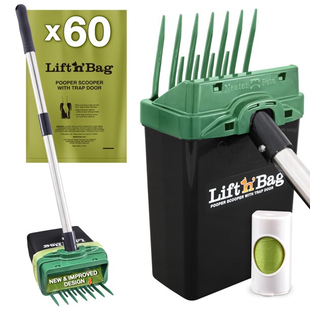 Recogedor de excremento para perros Neater Pet Brands Lift N’ Bag, mango de 22"