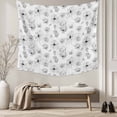 thumbnail image 5 of Gray Spring Floral Tapestry for Bedroom Wall Hanging Tapestry, Summer Botanical Floral Watercolor Ceiling Backdrop Tapestries Poster Blanket Wall Decor for Teens Room Living Room Dorm 59" x 90", 5 of 8