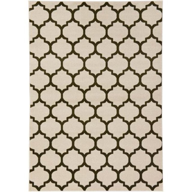 Rugs America 25813 Brooklyn Ivory Gray Rectangle Geometric Rug, 7 ft. 1 in. x 10 ft. 1 in.