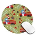 thumbnail image 2 of Disketp Cartoon Fire Truck Small Mouse Pad 7.9x7.9 Inches,Washable Round Mousepad For Office Laptop Computer,Non-Slip Rubber Base Mouse Pads For Wireless Mouse, 2 of 9