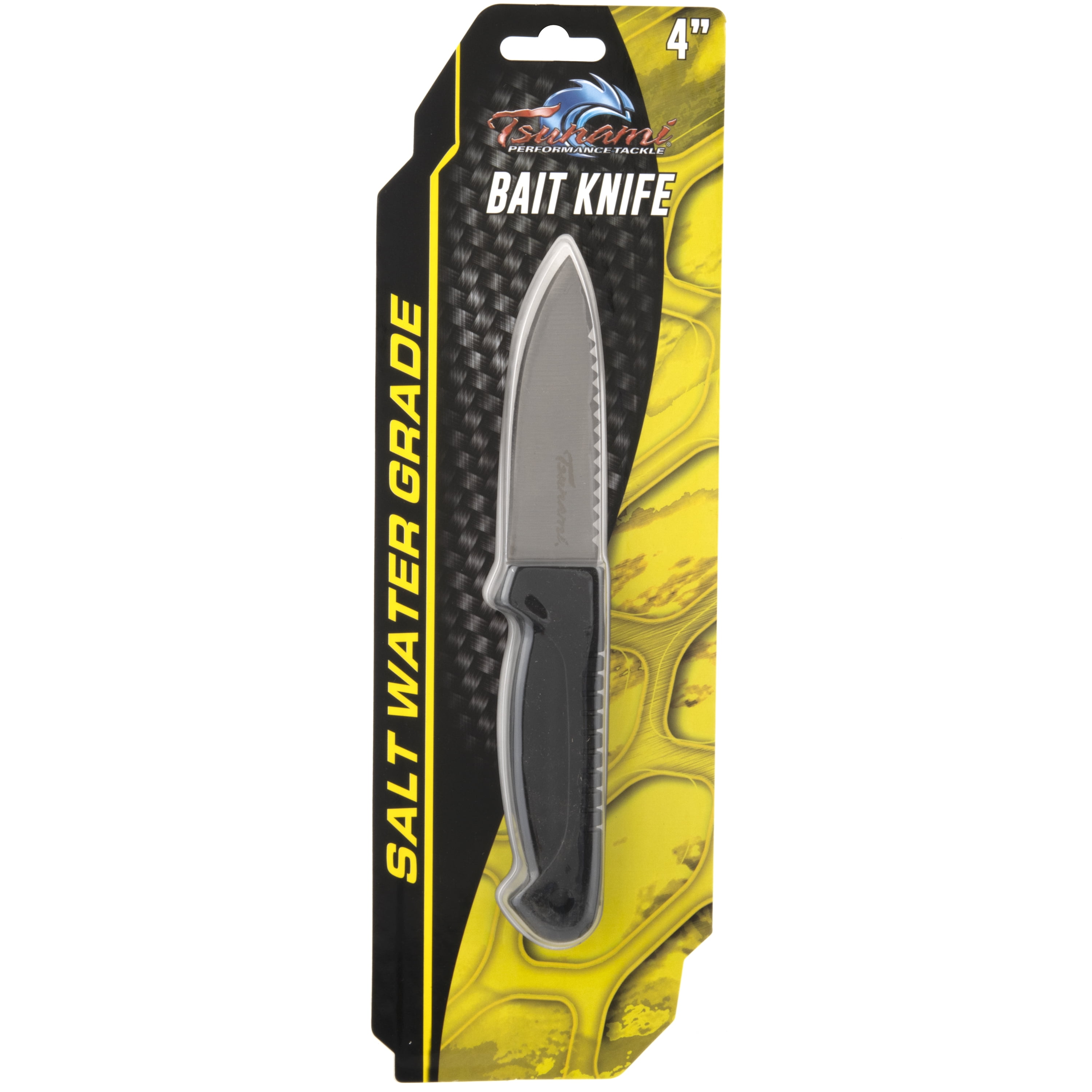 Tsunami 4" Steel Bait Knife, Black