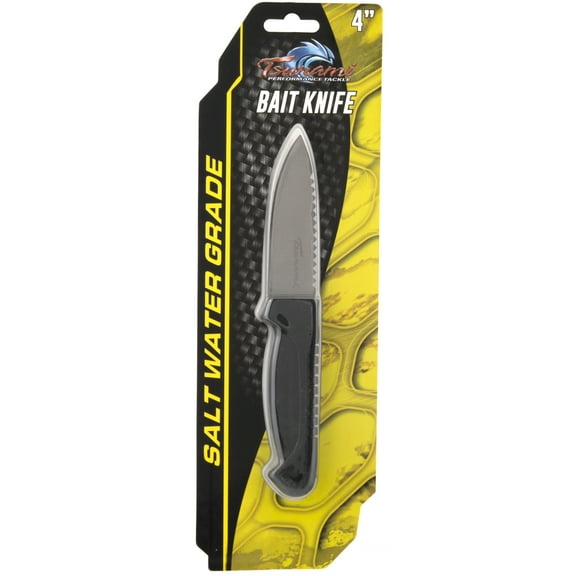 Tsunami Steel Bait Fishing Knife 4 in Black