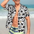 thumbnail image 4 of Cauagu Cow Print Hawaiian Shirt for Men,Casual Short Sleeve Button Down Shirts Summer Beach Men's Regular-Fit Short-Sleeve Print Shirt -X-Large, 4 of 6