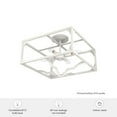 thumbnail image 7 of Hunter - Highland Hill 4-light Distressed White, Large Flush Mount Light, Dimmable, Formal Style, Square Shaped, for Bedrooms, Dining, Living Rooms - 19292, 7 of 7