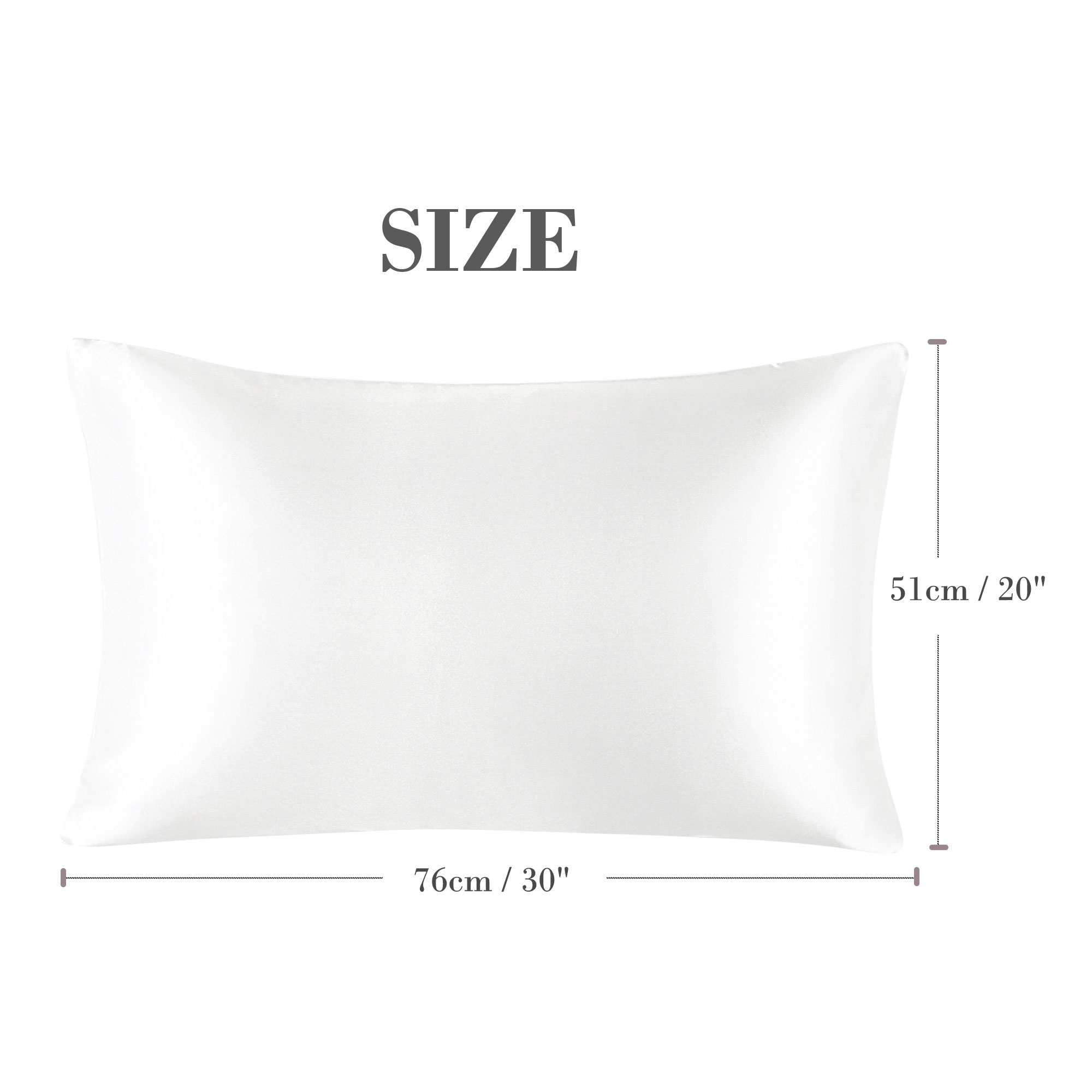 Unique Bargains Satin Envelope Closure Pillowcases Set of 2 White 20"x30"