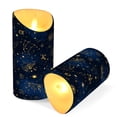 thumbnail image 2 of 2 PCS Tilted Flameless Candles Flickering LED Lights Battery Operated Candles with Remote Timers for Holiday Decor Twinkling Stars and Constellations, 2 of 7