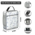 thumbnail image 2 of Thermal Meal Bag with Leakproof Waterproof Features, Mesh Side Pocket & Front Pocket, Featuring Cute Cartoon Turtle, Coral Reef, Sea Life & Tropical Beach Patterns for Commuters, 2 of 6