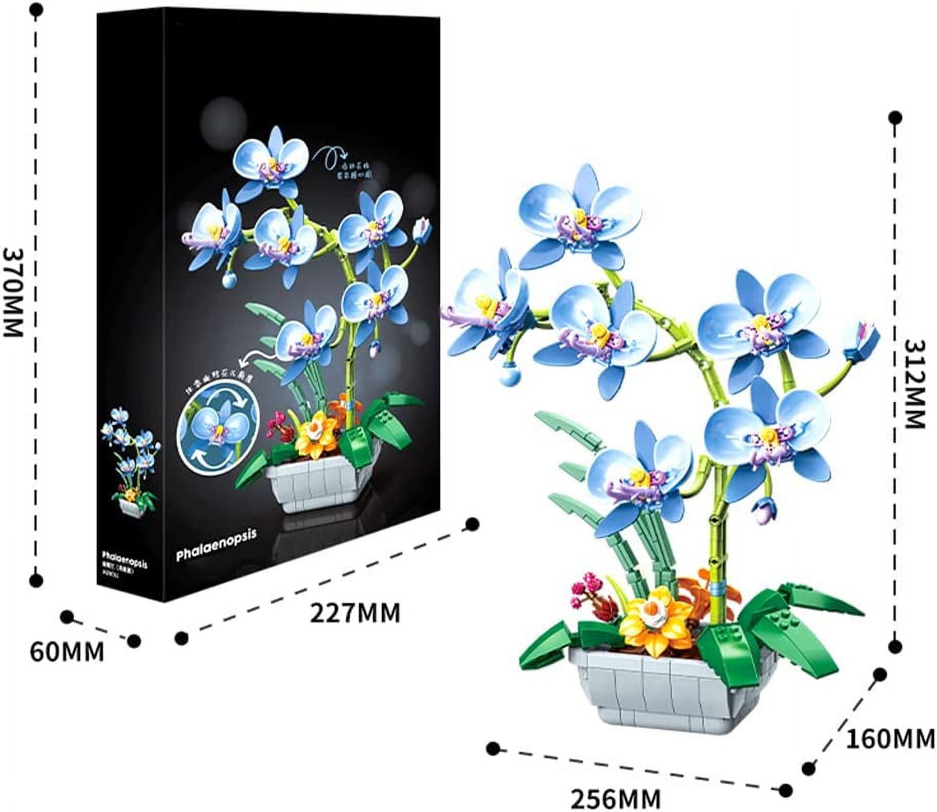 CCNZZITSHT Orchid Building Set Competible With Lego Adults Flowers Building Blocks Artificial Flowers Home Decor Toys Building Set For Girls 8+ Diy